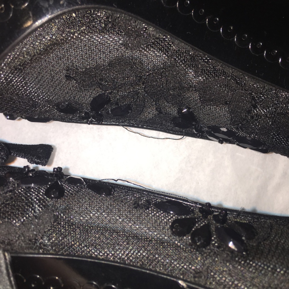 SERGIO ROSSI BLACK PEEP-TOE SHOES SIZE 37 - Picture 7 of 8